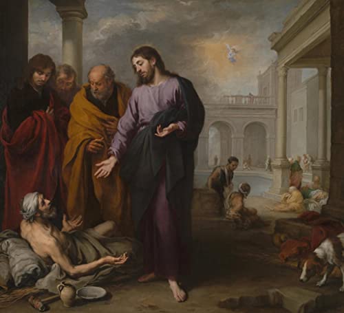 Impression Tableaux Graffiti Art Mural Le Christ Murillo Toile Fine Art Décoration Premium