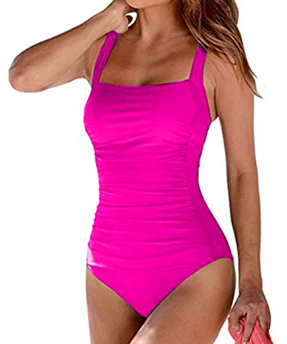 Bañador Reductor Mujer Barriga Trajes de Baño Una Pieza Bañadores de Reducir Barriga Cintura Alta Traje de baño de una Pieza para Mujer Sexy Traje de baño con Cuello en U Conjuntos de Bikinis