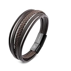 D. 19-22cm Brown Leather Adjustable