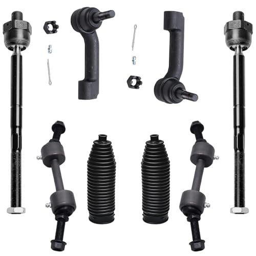 Image of Detroit Axle - Front Struts Kit for 07-13 Ford Expedition Lincoln Navigator, Struts & Coil Spring Tie Rods Sway Bars Boots 2007 2008 2009 2010 2011 2012 2013 Replacement Suspension