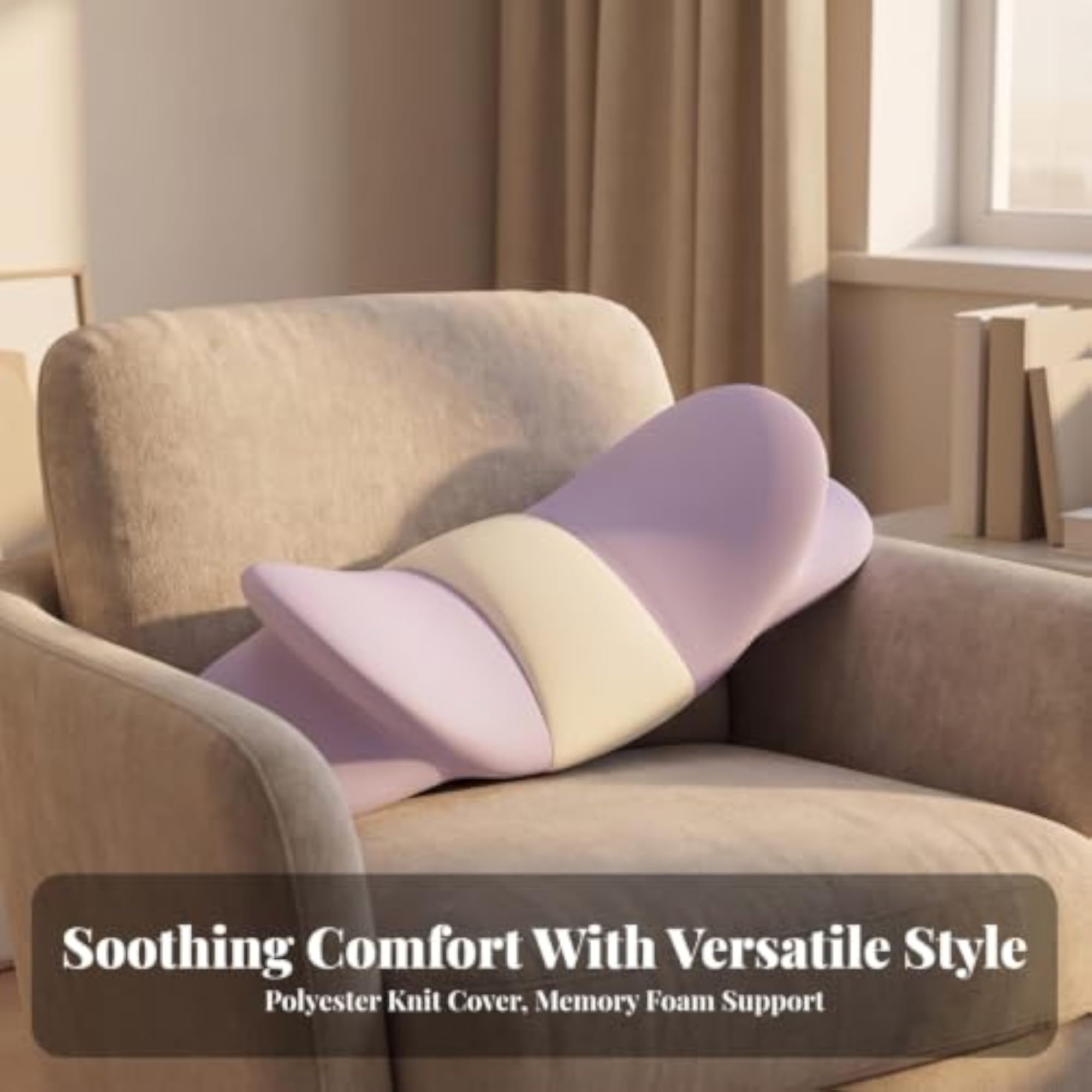 Memory Foam Support Cushion, Ergonomic Back Support