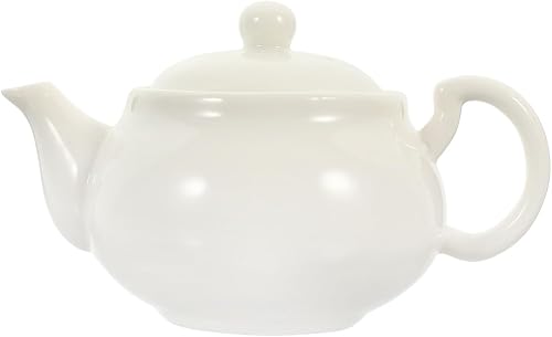 MUCKLILY White Ceramic Teapot 5.11 in