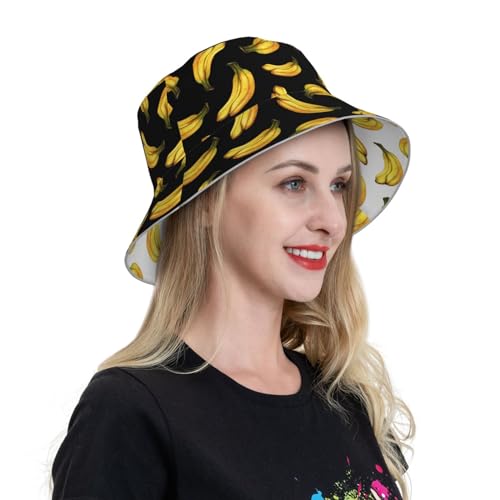 Image of Bucket Hat Beach Summer Sun Hat Reversible Fisherman Hats Double Sided Wearing for Women Men Boys Girls
