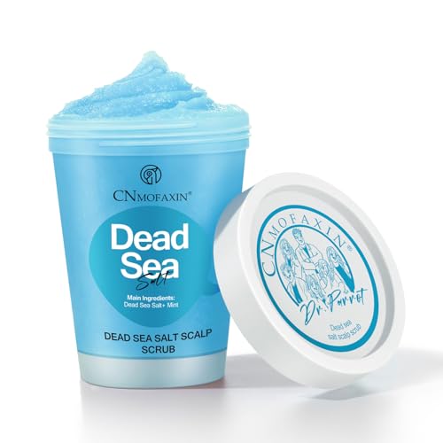 CNMOFAXIN Dead Sea Salt Scalp Scrub 280g - Exfoliator for Oily Scalp Itchy Scalp & Dandruff Relief - Clarifying Hair Treatment with Herbal Essences for Scalp Build-Up Flakes & Hair Growth