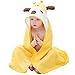 MICHLEY Animal Hooded Baby Towel Washcloth, Toddler Premium Cotton Absorbent Bathrobe for Girls Boys 0-6T (Giraffe)
