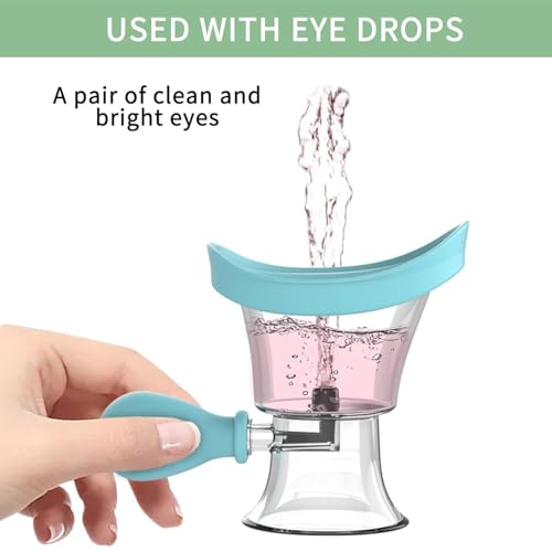 Image of Eye Wash Cup, Squeeze Rinsing Eye Wash Cup For Tired Eyes, Silicone Manual Air Pressure Eye Cleaning Cup for Eye Rinse, Reduce Dust and Cosmetic Irritation