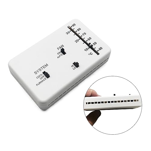 3106995.032 RV Thermostat Heat/Cool Fit for Dometic (Cool Only/Furnace) 12V DC RV Analog Thermostat Replacement White