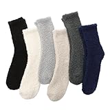 Zuimei 6 Pairs Fuzzy Socks Fluffy Thick Winter Warm Slipper Socks Super Soft Cozy Plush Sleep Home House Sock for Women Men