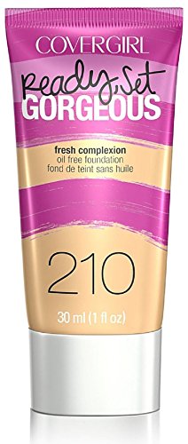 CoverGirl Ready, Set Gorgeous Liquid Makeup Foundation, Medium Beige [210] 1 oz (Pack of 3)