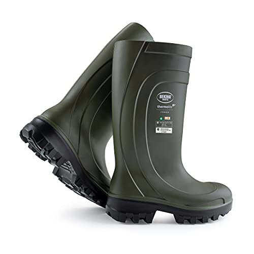 Bekina Thermolite IceShield S5 Insulated Wellington Boots for Men and Women - Lightweight Waterproof Non Slip Composite Toe Work Boots for Men and Women