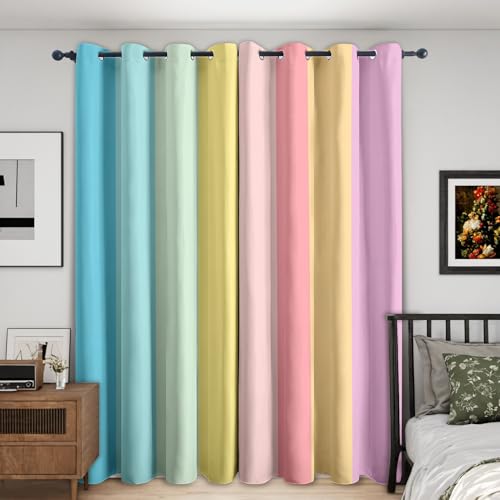 Cortinas opacas de diseño degradado con acabado textil premium 3