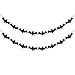 2 Pack Black Glittery Bat Garland Sign(16pcs bat),Halloween Party Decor Haunted House Decorations