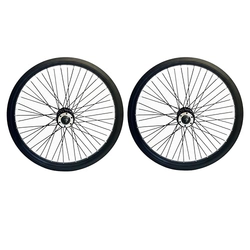 Image of 20 inch /26 inch x 1.85 inch Heavy Duty Bike Rim Wheel Set, 12 Gauge 48 Spokes Wheelset, Double Wall Aluminum Alloy Bicycle Wheels Rims (Front & Rear) Disc Brake