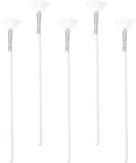 5pcs White Nylon Fan-shaped Face Mask Brush S...