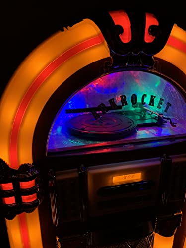 Arkrocket Full Size Jukebox Vinyl Record Player Bluetooth USB SD CD Player Radio Retro Turntable Classic Jukebox (Taurus + Stand - Classic) - Thumbnail 7