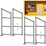 Kerty 4 Pack Shipping Container Shelving Bracket, 3-Tier Shipping Container Shelf with Adjustable Height, Suitable for Heavy Duty Trailer Containers (22