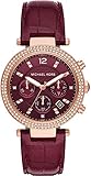 Rot, Lederband Michael Kors Watch MK6986