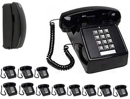 Teléfono fijo analógico iSoHo Phones Retro Black 12-pack miniatura 1