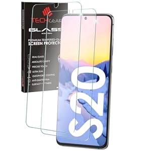 TECHGEAR 2 Pack GLASS Edition Compatible with Samsung Galaxy S20 / S20 5G Tempered Glass Screen Protector Covers [2.5D Round Edge] [9H Hardness] [Crystal Clarity] [Scratch-Resistant] [No-Bubble]