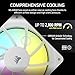 CORSAIR RS120 ARGB 120mm PWM Fans – Daisy-Chain Connection – Low-Noise – Magnetic Dome Bearing – Triple Pack – White