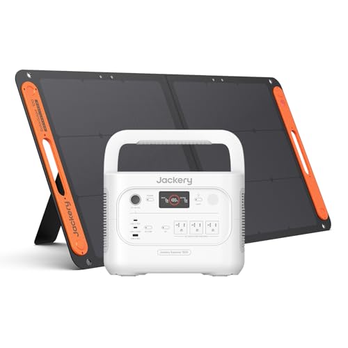 �y���{���胂�f���z Jackery (�W���N��) �|�[�^�u���d�� 1500 New 100W �\�[���[�p�l�� 1�� 2�_�Z�b�g | 1536Wh ��e�� 90���Ńt���[�d �����_�S ������ �o�b�e���[ ��i�o��2000W �u�ԍő�4000W �ƒ�p �A�E�g
