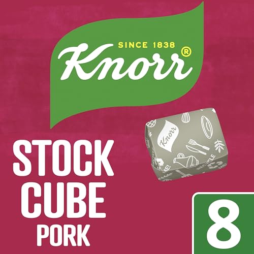 Knorr Pork Stock Cubes gluten-free to add a rich pork flavour to your dishes 8x 10 g