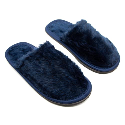 Pantufa Feminina Pelúcia Chinelo Premium Super Conforto (36, Azul)