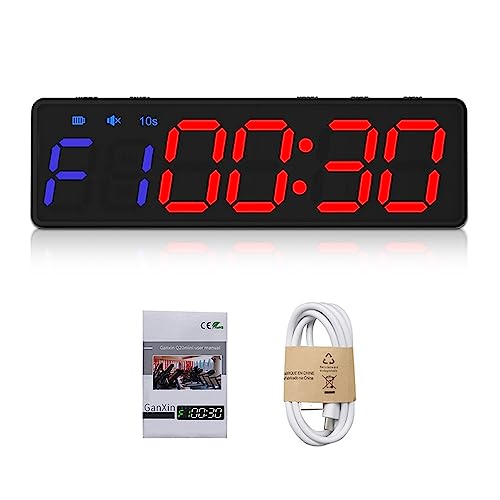 Cronómetro portátil recargable para gimnasio, con respaldo magnético, modo cronómetro, cuenta regresiva y temporizador de intervalos personalizable, para entrenamiento en casa y gimnasio miniatura 3