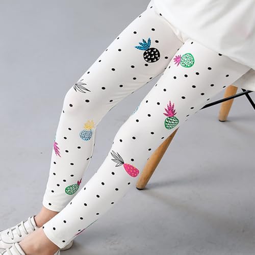 Girls Leggings Toddler Cotton 𝐂artoon Print Long Trousers Elasticated Sports Leggings with Cute Pattern Running Pants4