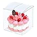 Clear PVC Plastic Boxes, 2 x 2 x 2 inch Plastic Gift Box Square Containers Transparent Packing Box for Party Favors, Wedding, Birthday Presents, Candy, Cupcakes, Jewelry, 50pcs