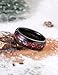 King Will 8mm Black Chirstmas Tungsten Rings, Men's Wedding Rings Purple Red Meteorite Inlay Ring for Men Women, Comfort Fit, Durable, Size 10