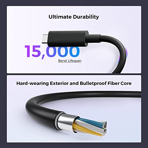 Gamulus 16Ft Link Cable For Oculus Quest 2 With Extra Charging Port，Fast Charging And High Speed 10Gbps Data Transfer, Usb-C To Usb-C Cable For Vr Headset And Gaming Pc #TOP6