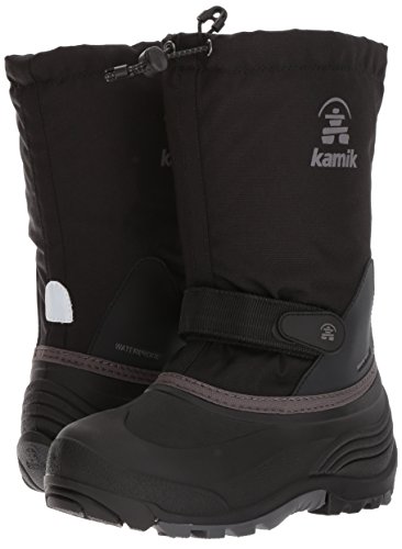 Kamik NK4771S-8-6 MEDIUM US BIG KID Unisex Child Waterbug5 Snow Boot, Black/Charcoal, 6 Big Kid Us thumb #6