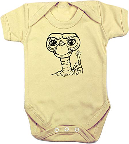 Camisetas EGB Body Bebé Et ochenteras 80´s Retro (Amarillo, 3 Meses)