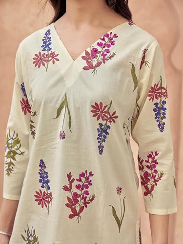 Image of Womanista Women Printed Cotton Kurta Set for Woman | Jaipur Coord Set | Farshi Salwar Suit