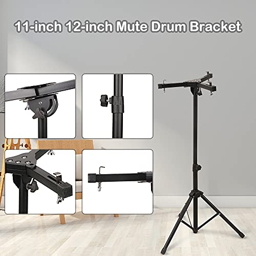 Support de batterie muet 11 et 12 pouces HUIOP pour pad de percussion - 6