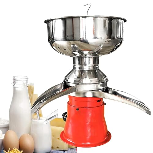 Separador eléctrico de crema, centrífuga profesional de leche con cuenco de acero inoxidable, 50 l/h, 9500 rpm para leche de vaca, oveja, cabra y camello