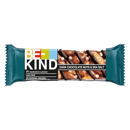 BE-KIND Riegel, glutenfreie Snack-Riegel, Dark Chocolate Nuts & Sea Salt, hoher Ballaststoffgehalt, ohne künstliche Farb-, Aroma- oder Konservierungsstoffe, 3 x 30 g