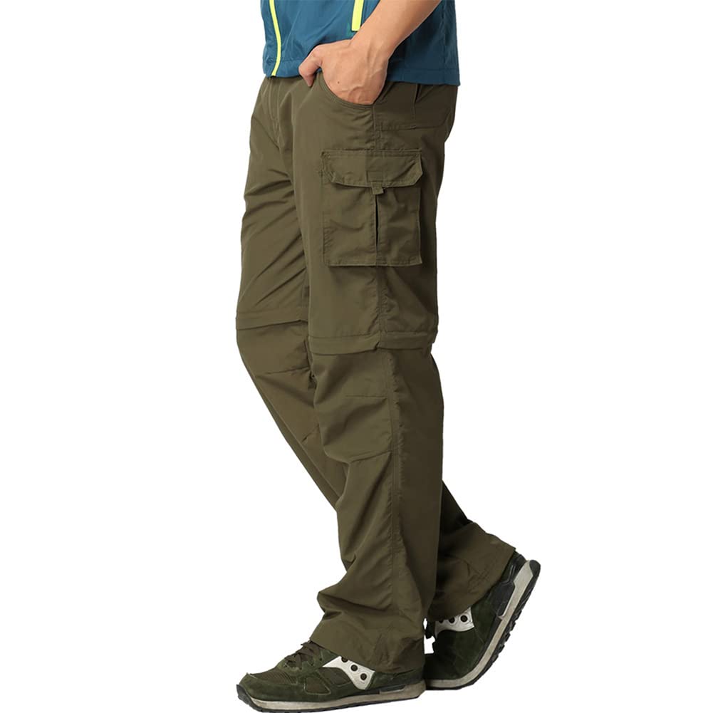 Herren Wanderhose Zip Off Leichte Atmungsaktiv Schnell Trockend Trekkinghose Abnehmbar Funktionshose Stretch Sommer Outdoorhose