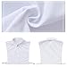 Joyci Men's Fashion OL False Collar Solid Color Lapel Half Shirt Fake Collar (B White)