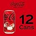 Coca-Cola Zero Sugar Soda, 12 fl oz Cans, 12 Pack - Classic Cola Soft Drink Fridge Pack