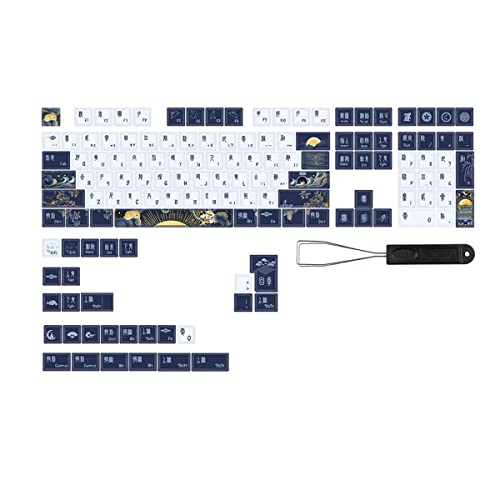 Rheross Tecla PBT de 136 Teclas para Teclado MecáNico de 61/68/87/96/98 Teclas con Tecla de SublimacióN de Original