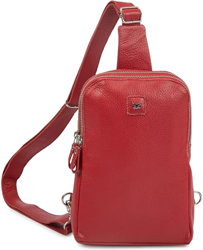 Leather Sling Bag for Women Crossbody Travel Purse Small Trendy Cross Over