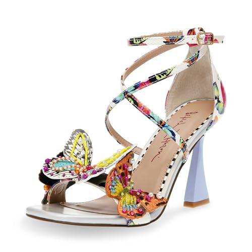 Betsey Johnson Womens Trudie Faux Leather Ankle Strap Heels