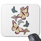 5. respaldo no deslizante; Alfombrilla de ratón Feminine Pastel Butterfly Pattern Alfombrilla De Raton