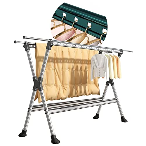 Étendoir à linge rétractable robuste et antidérapant pour grand linge
