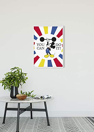 Cuadro de pared de Mickey Mouse Do It de 30x40 cm sin marco para decorar salones 3