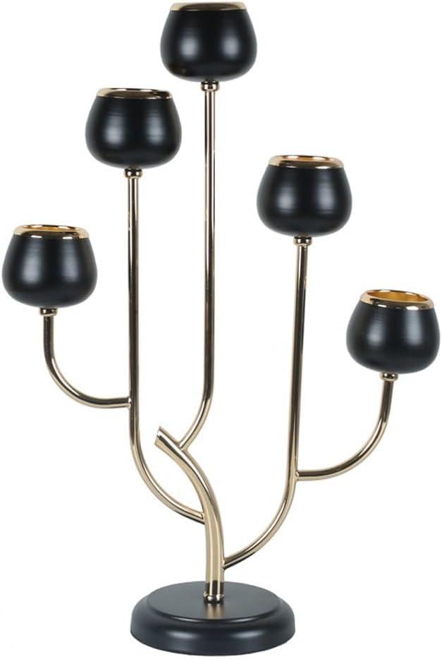 5-arms Candle Holder Romantic Candelabra for Wedding Party Decor Craft Home Candle Stand