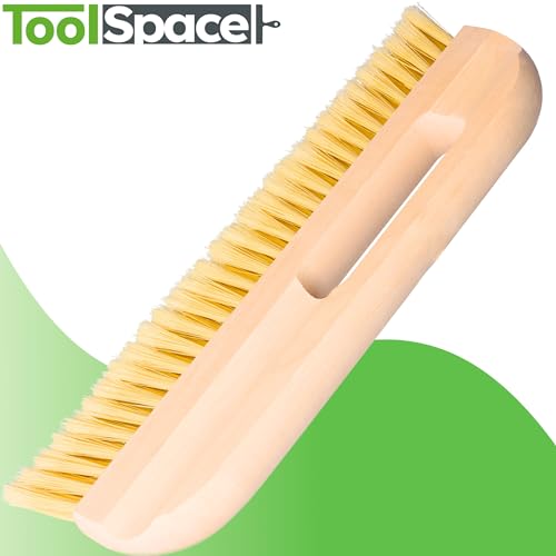 ToolSpace Tapezierbürste Vliestapete Tapeten Bürste Rauhfaser Tapezierwischer 33 cm SUPER BREIT Ergonomisch Holzgriff Tapezierbesen Tapezierwerkzeug Kleisterbürste Profi oder DIY Pressen und Glätten