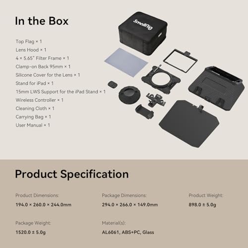 SMALLRIG Teleprompter para iPad para Tableta Android de hasta 11pulgadas, NO para Teléfono, la Aplicación Small GoGo Admite PDF Picture Word TXT, Debe Funcionar con Placa Base LWS de 15mm- 3646 - imagen 9